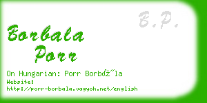 borbala porr business card